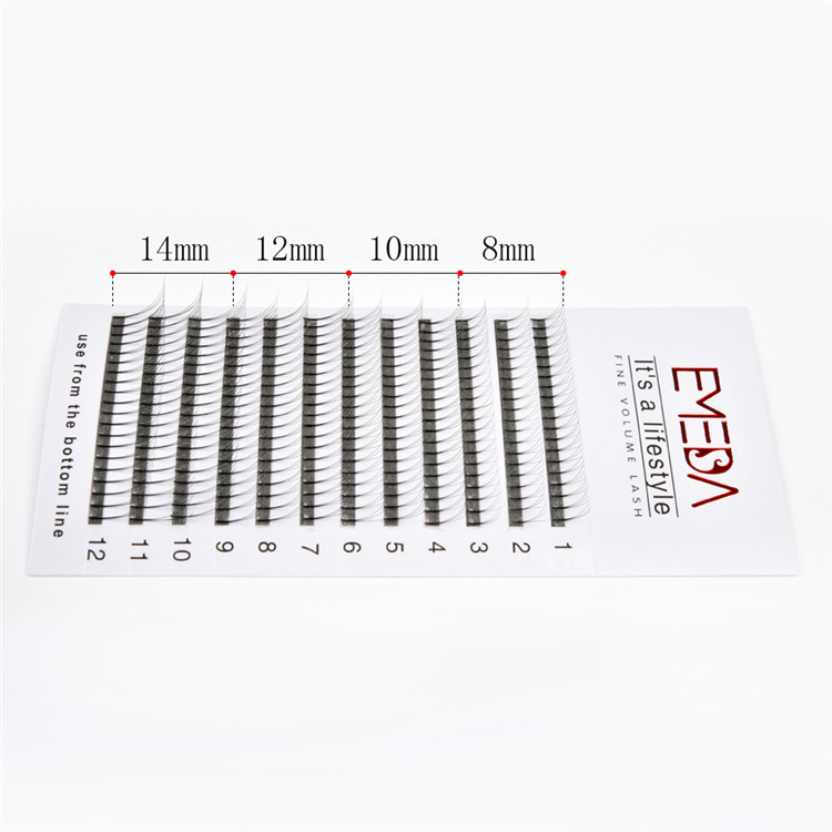 Premade volume fans eyelash extensions custome private label